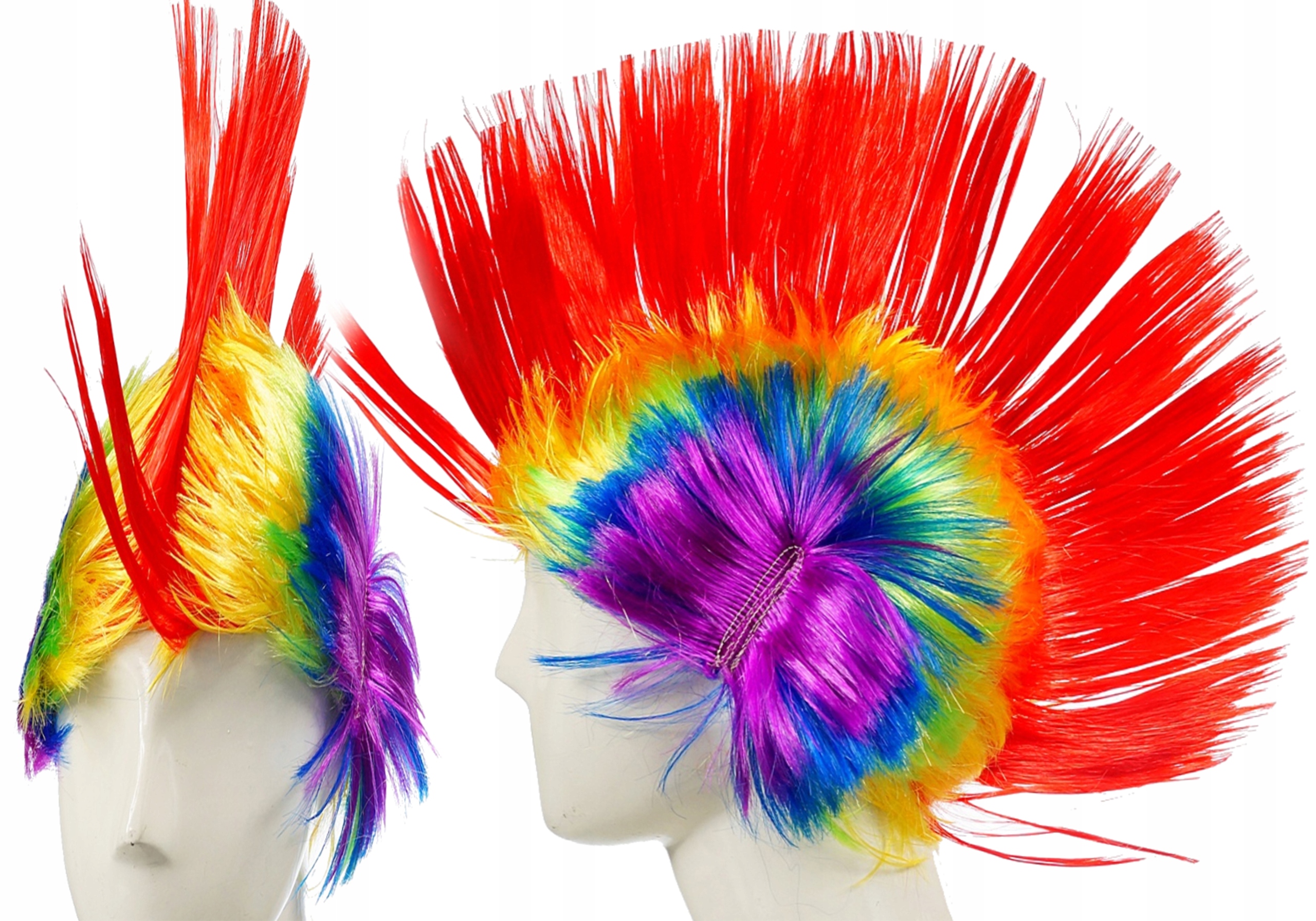 PERUKA IROKEZ KOLOROWY SZALONA PERUKA E1277 EMAJ