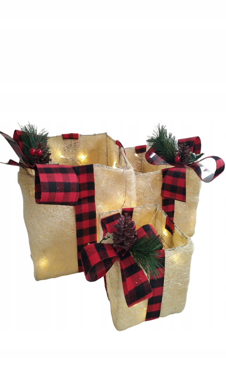 ZESTAW OZDOBNYCH PUDEŁEK LED CCLIFE 3 SZTUKI