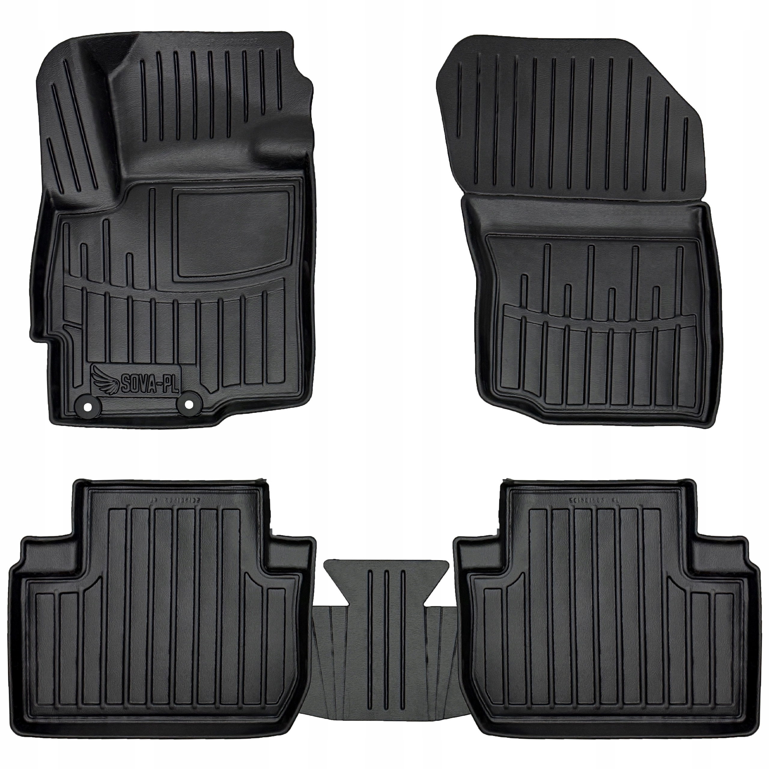 Dywaniki gumowe 3D do Mitsubishi Outlander III (2012-2022) z wyjątkiem we=>