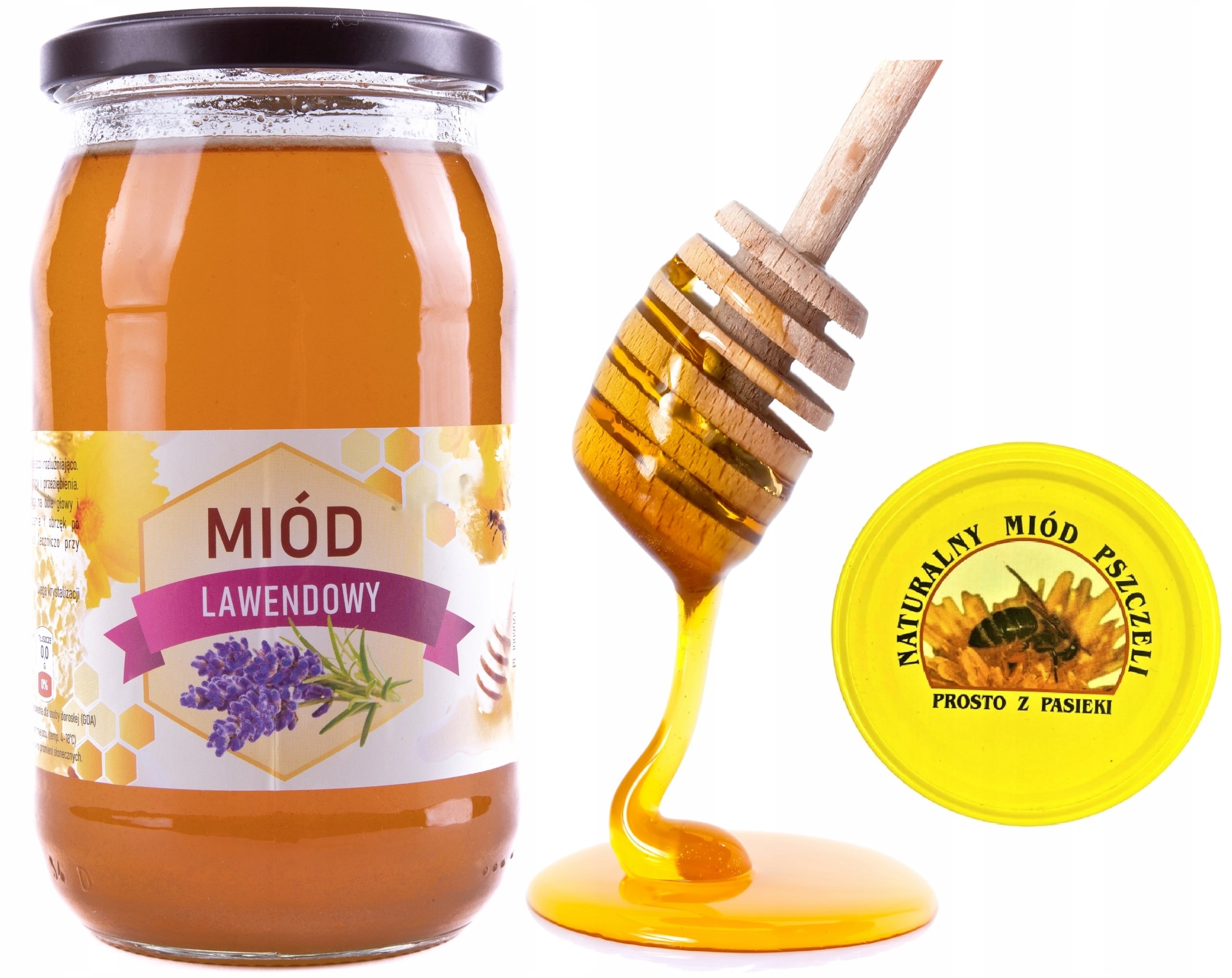 Levně Levandulový Med Nektar Sklizeň 2025 Polský 1,1 kg Dárek naběračka na med