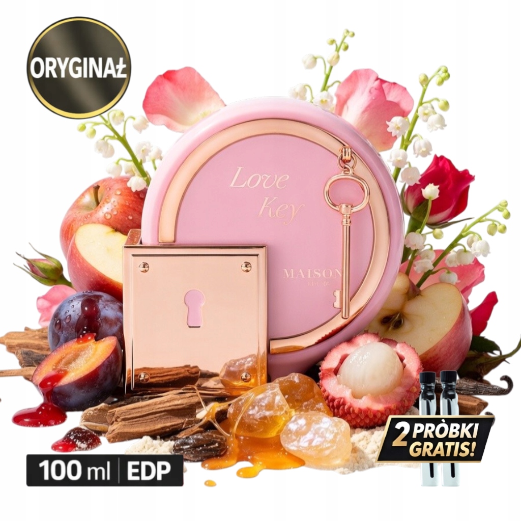 Perfumy Maison Asrar Love Key 100ml 2 Próbki