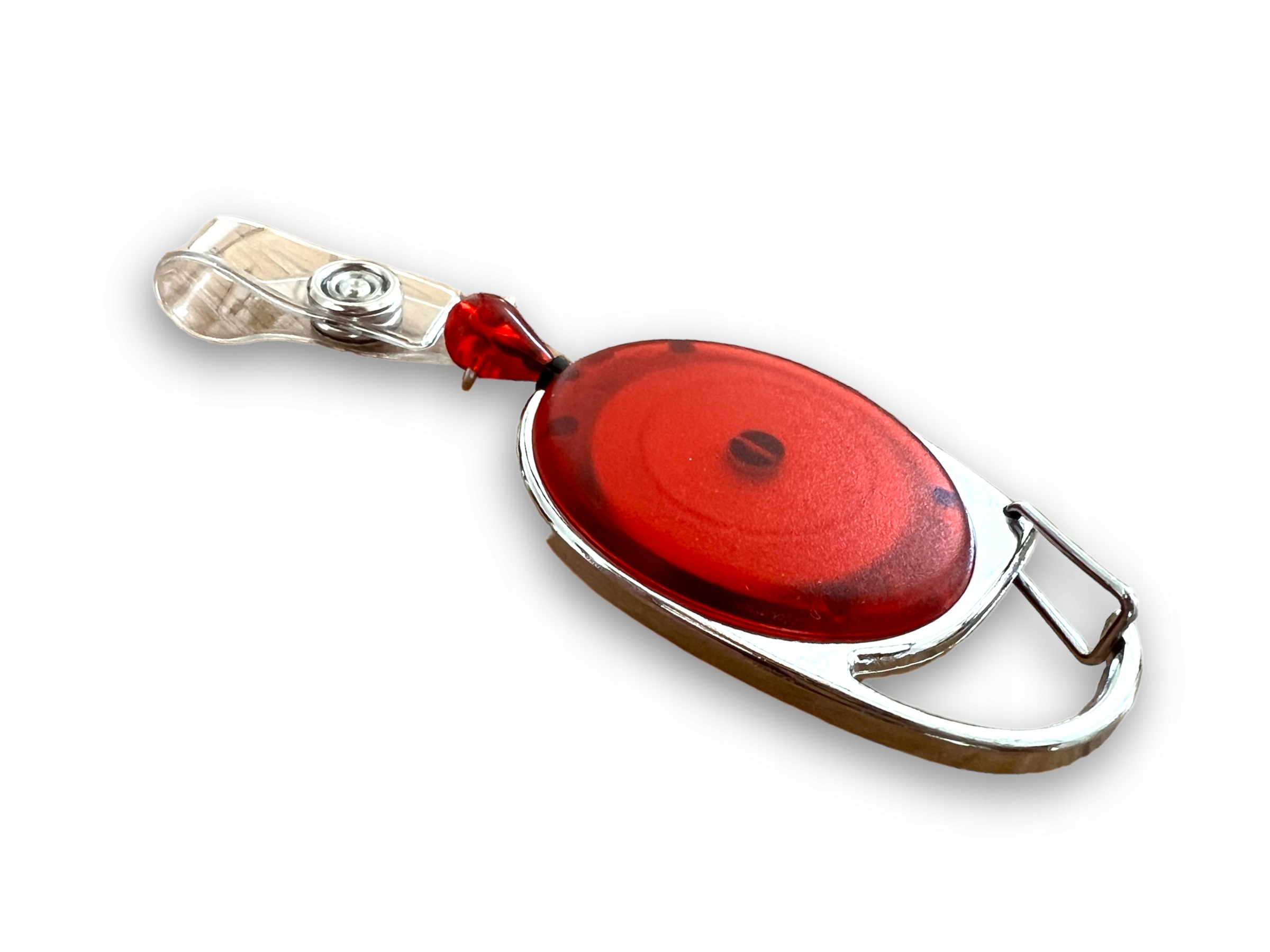 ZAWIESZKA BRELOK RETRAKTOR IDENTYFIAKTOR HOLDER SKIPASS Z LINKĄ KARABIŃCZYK Marka inna