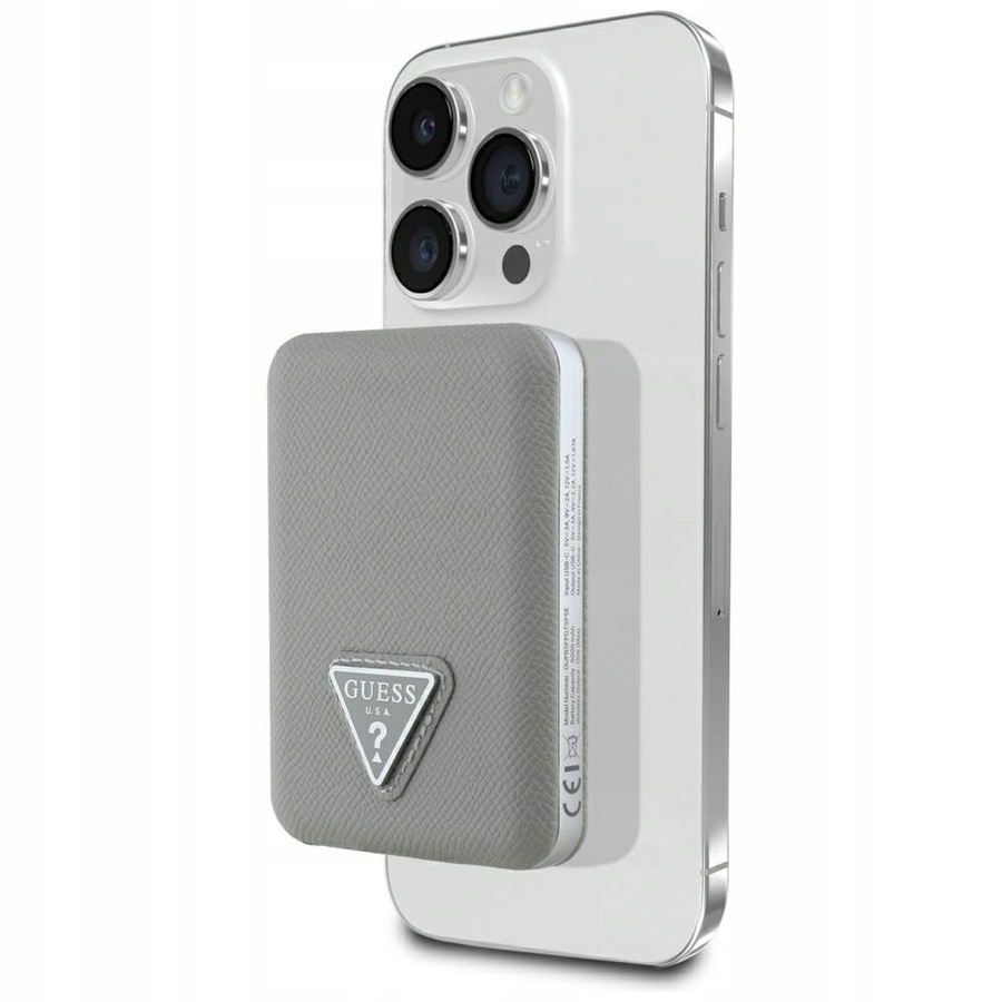 Guess Indukční powerbanka MagSafe 5000 mAh 15W Usb-c béžová