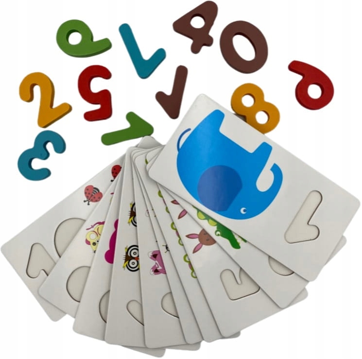 

Drewniane Puzzle Edukacyjne Cyferki Nauka Liczenia