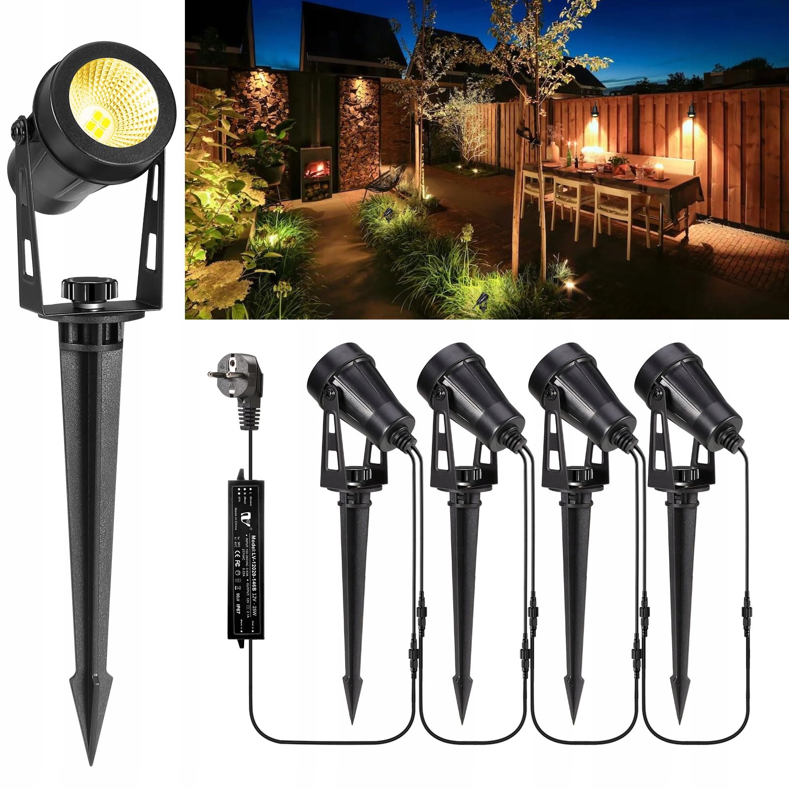 Okrúhly osvetľovací stĺpik Greenclick s integrovaným Led zdrojom 6,5 cm