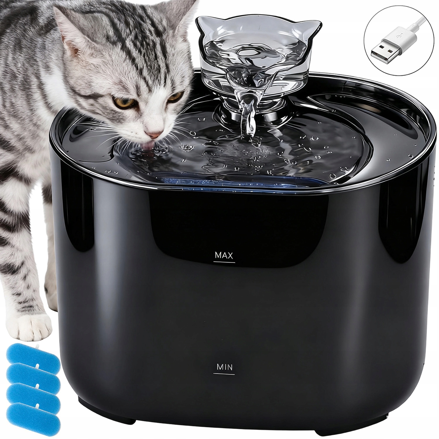 Automatické Krmítko Pro Kočky Psa Fontána 2,2 L Filtr