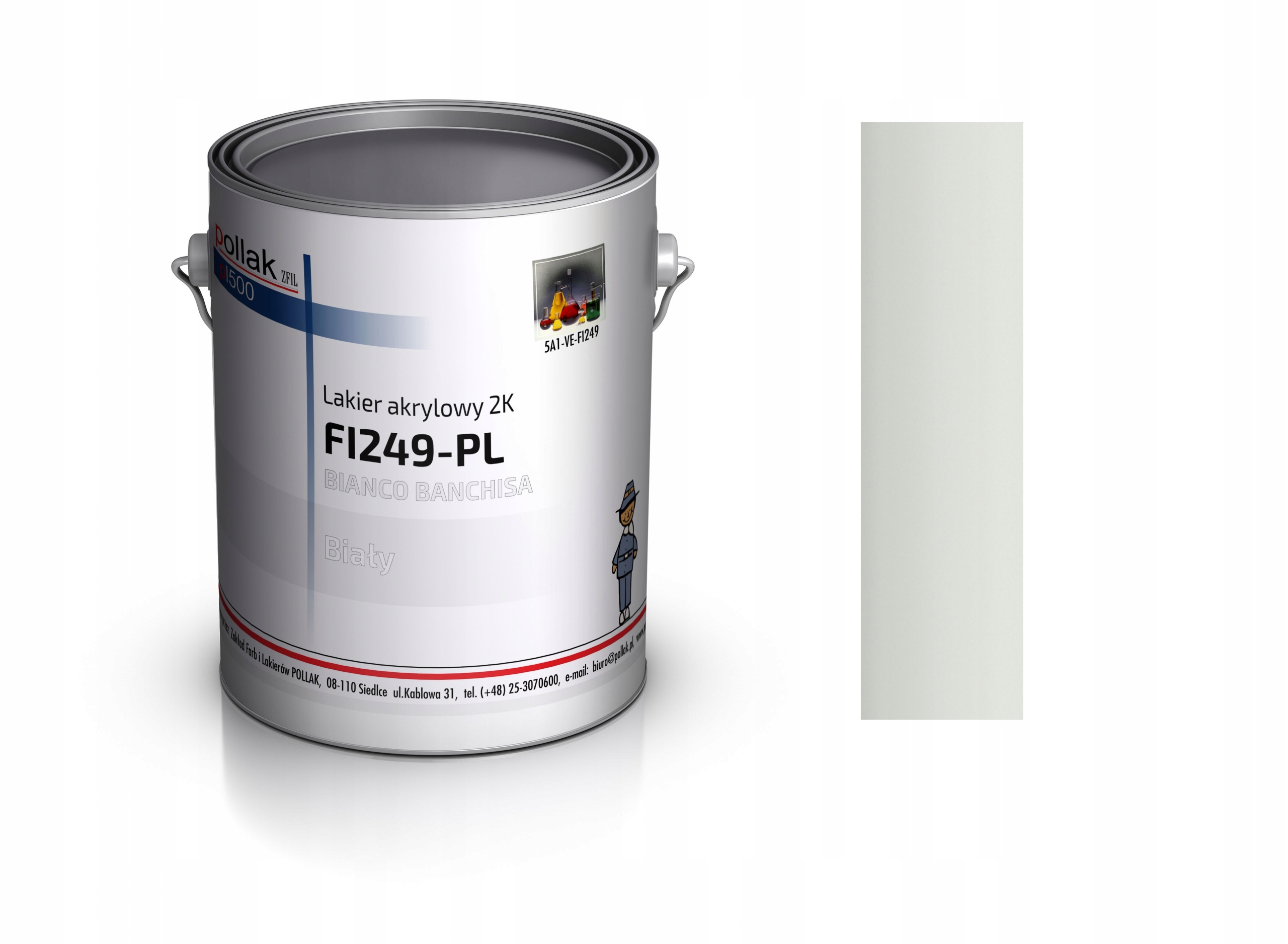 Белый акриловый лак FIAT 249 Bianco Banchisa 3L