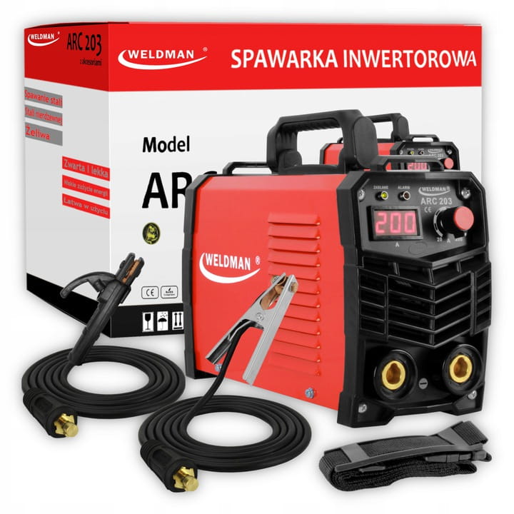 Spawarka inwertorowa Weldman ARC 203 + Elektrody
