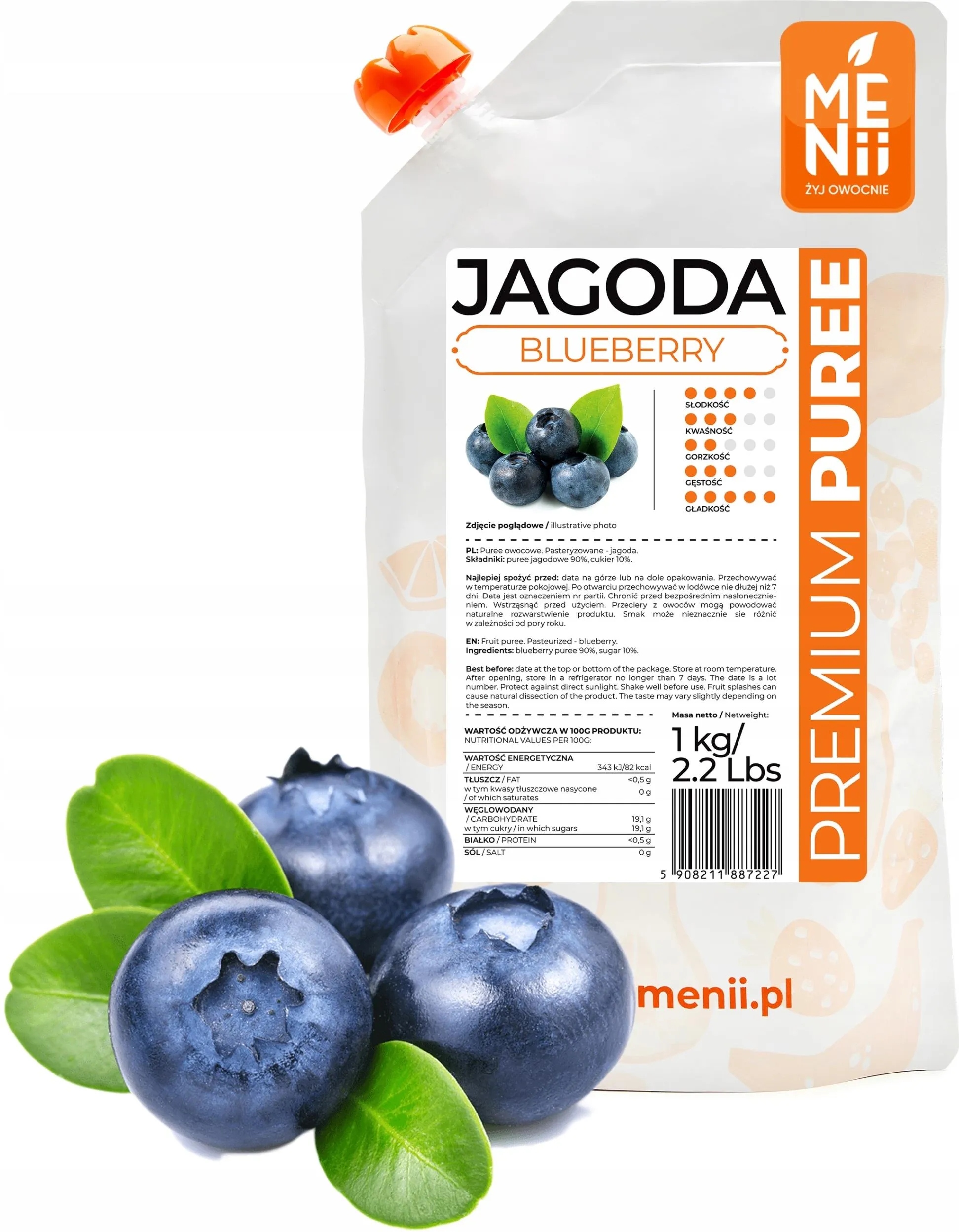 Levně Premium Pyré Jagoda 1kg