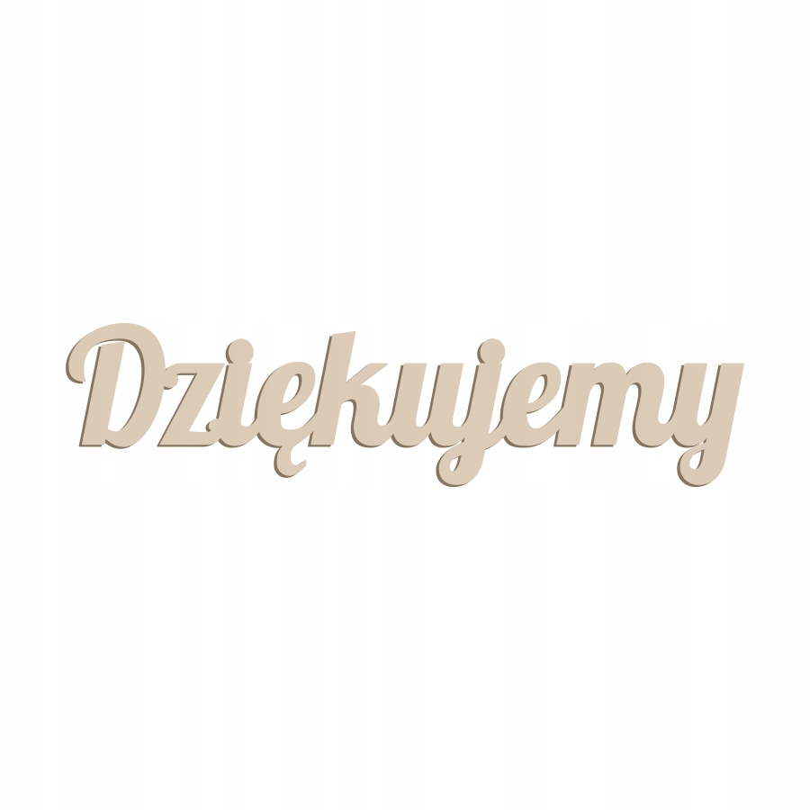 

Napis drewniany Dziękujemy sklejka 10 cm eco