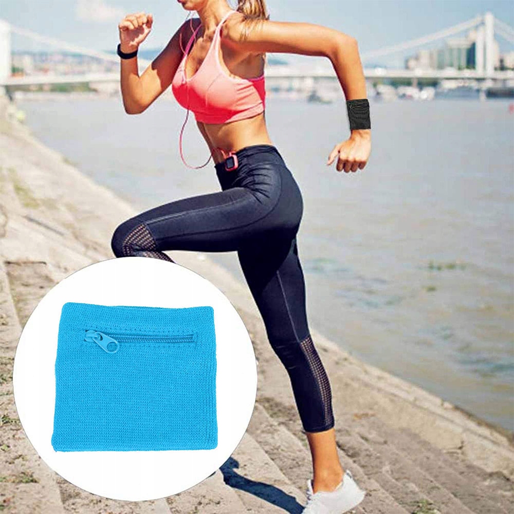 OPASKA NA RĘKĘ NADGARSTEK Z KIESZONKĄ FROTKA NA ZAMEK DO BIEGANIA SPORTU Marka inna