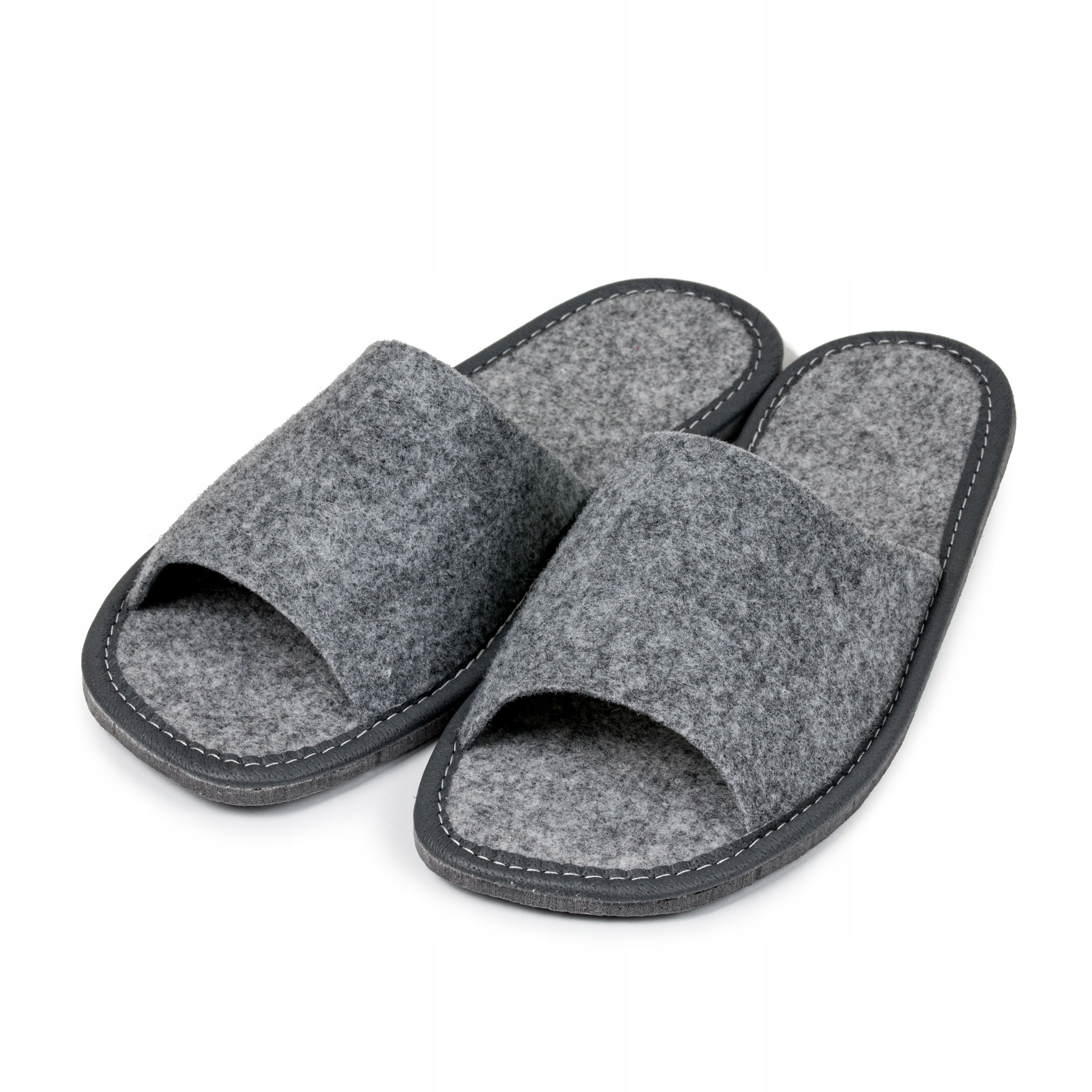 

Kapcie klapki filc naturalny męskie prosty design