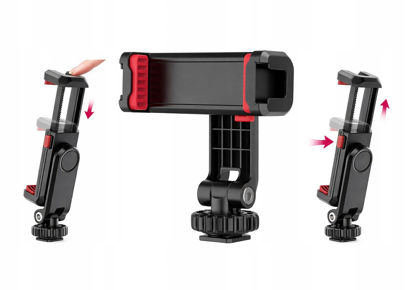 Uchwyt Adapter na Telefon do Statywu Selfie Stick 1/4 Obrotowy 360 Peytech