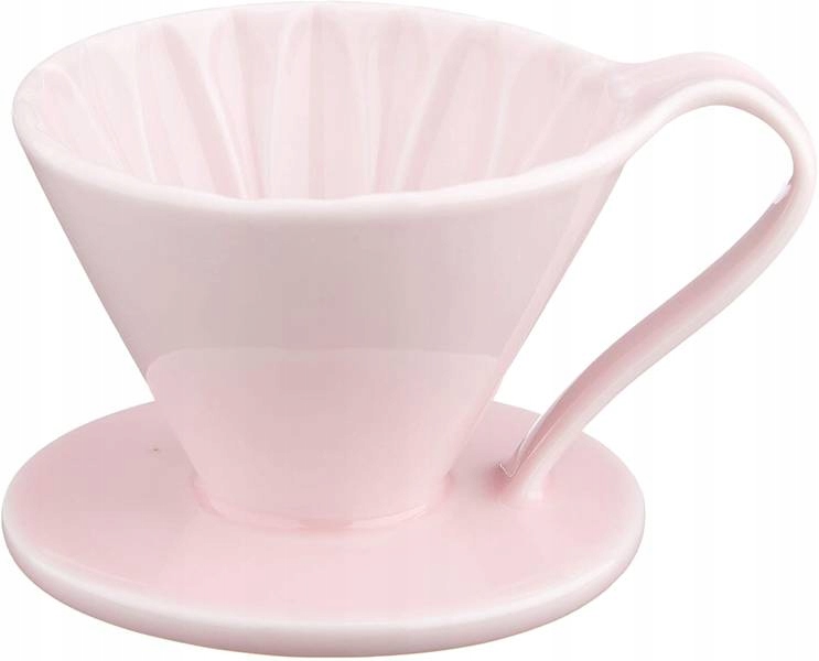 Drip ceramiczny stożkowy Flower Dripper róż cup1