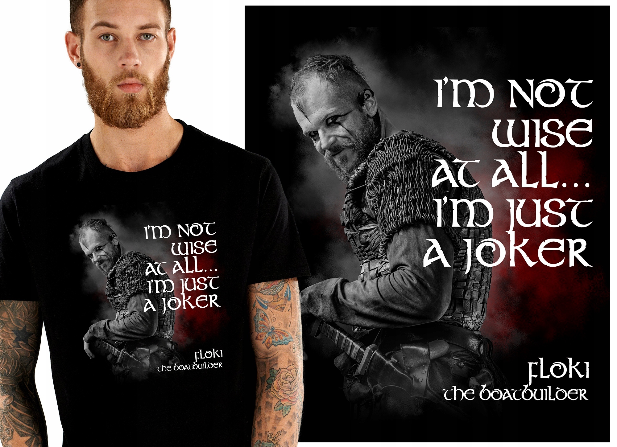 

Vikings Wikingowie Ragnar Floki Koszulka Męska XXL