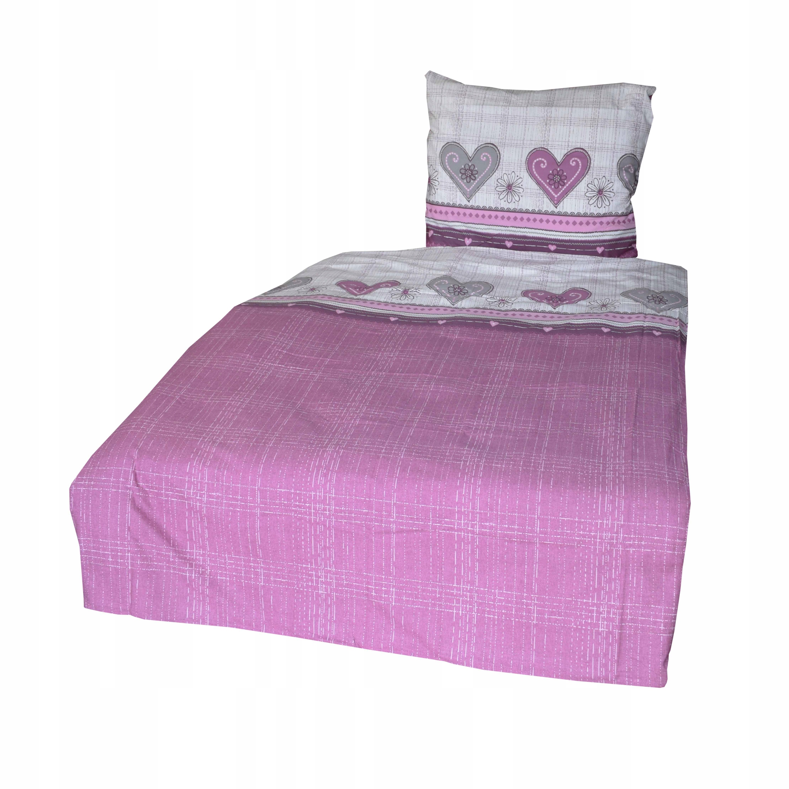 

Delikatna Pościel Bawełniana 140x200 Serca