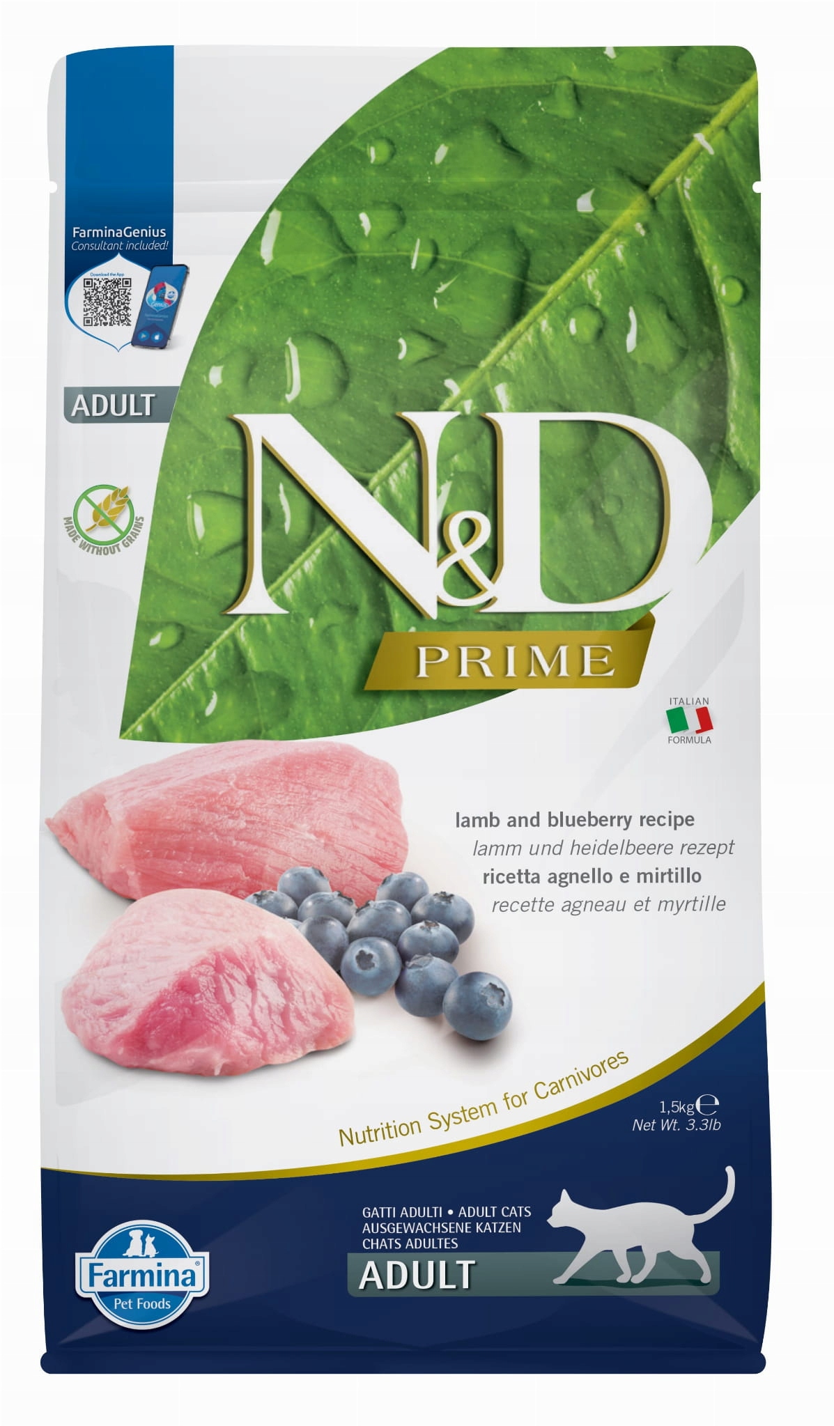 Farmina N&d Cat Prime Lamb Blueberry Adult 1,5kg