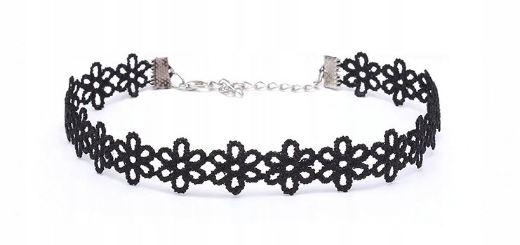 

Czarny Koronkowy Naszyjnik Koreański Choker