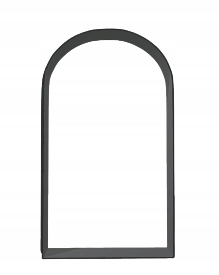 Foremka etykieta zaokrąglony prostokąt 9cm