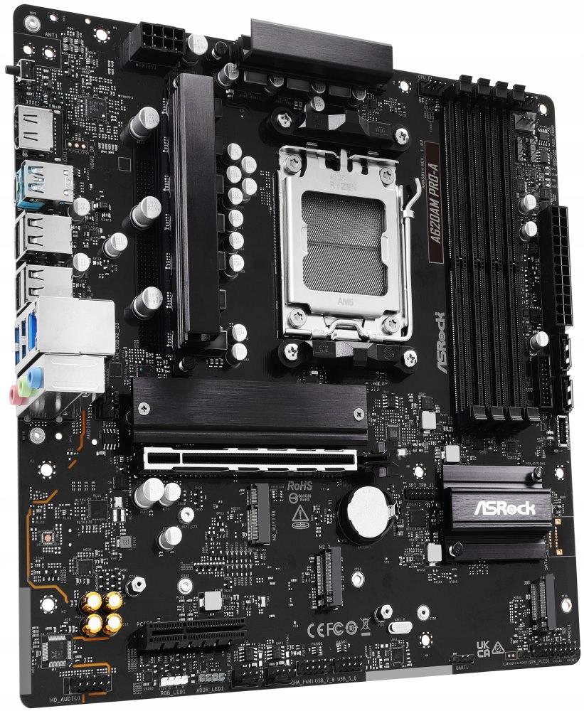 ASRock A620AM Pro-A Amd A620A AM5 4x DDR5 DIMM 3x M.2 Hdmi Usb-