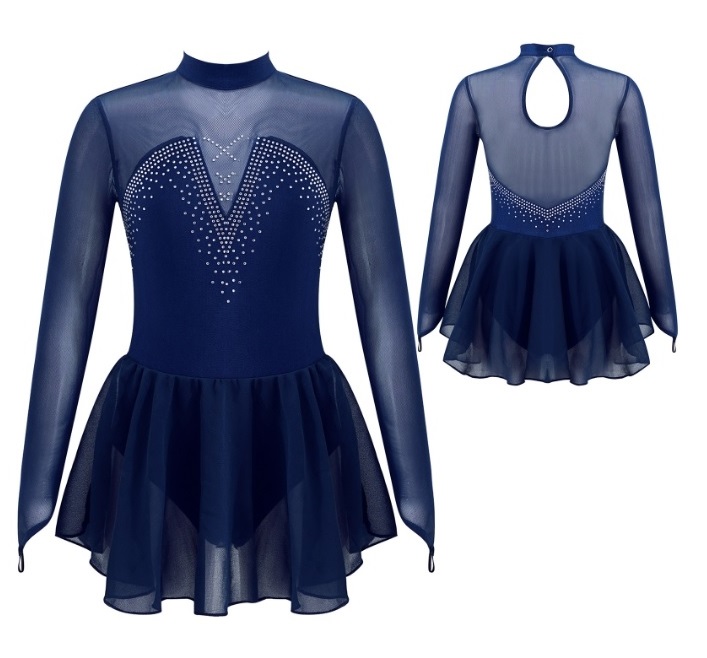Šaty Body Balet, bruslení, gymnastika, modrá 134/140