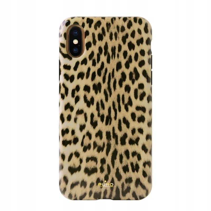 

Puro Glam Leopard Pokrowiec obudowa do iPhone X Xs