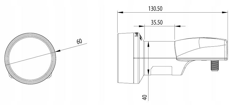 TV-SAT Single Wideband átalakító Inverto Modell Wideband 40mm PLL LNB PRO