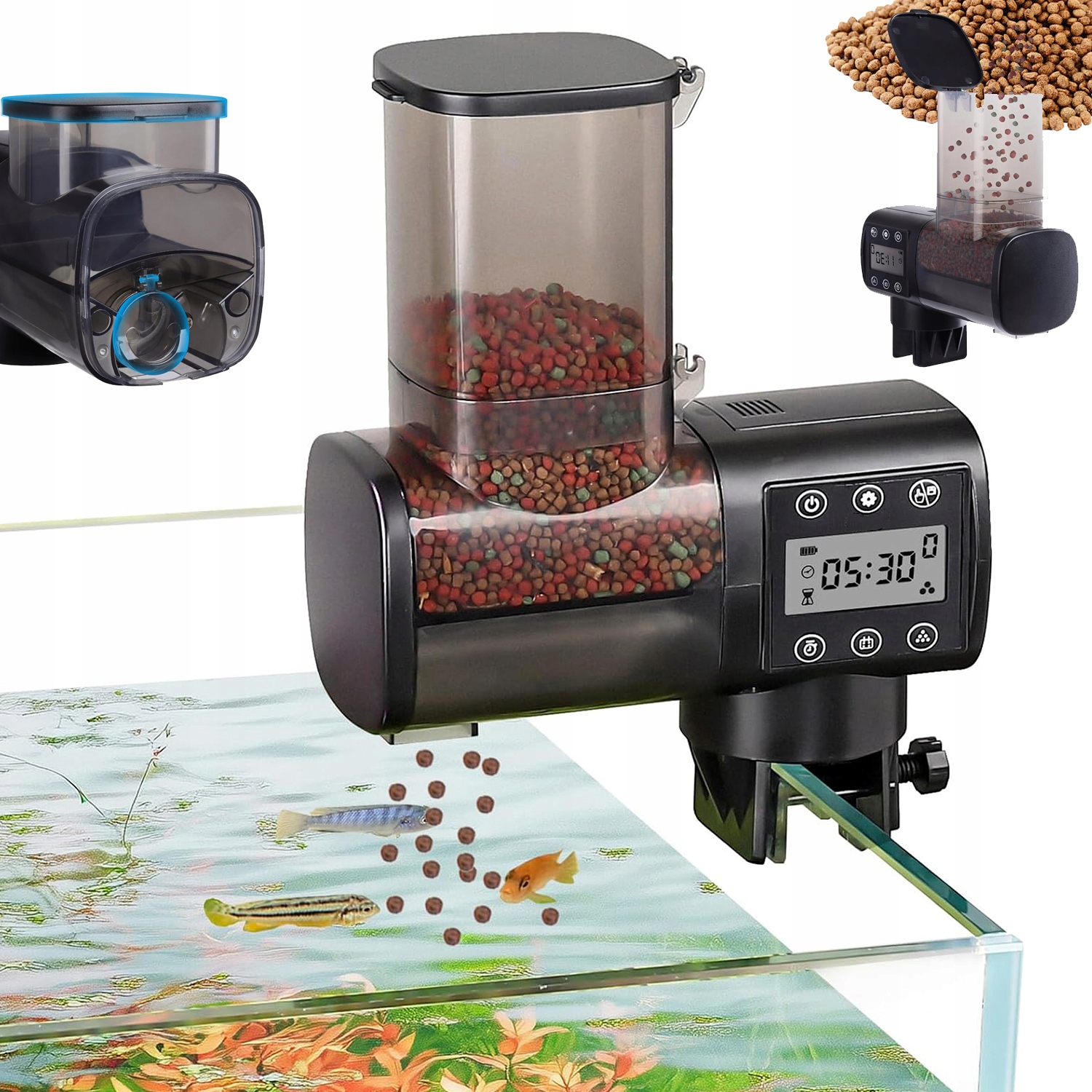 Levně Automatické Krmítko Pro Ryby Do Akvária, Inteligentní Měření Času 500 ML