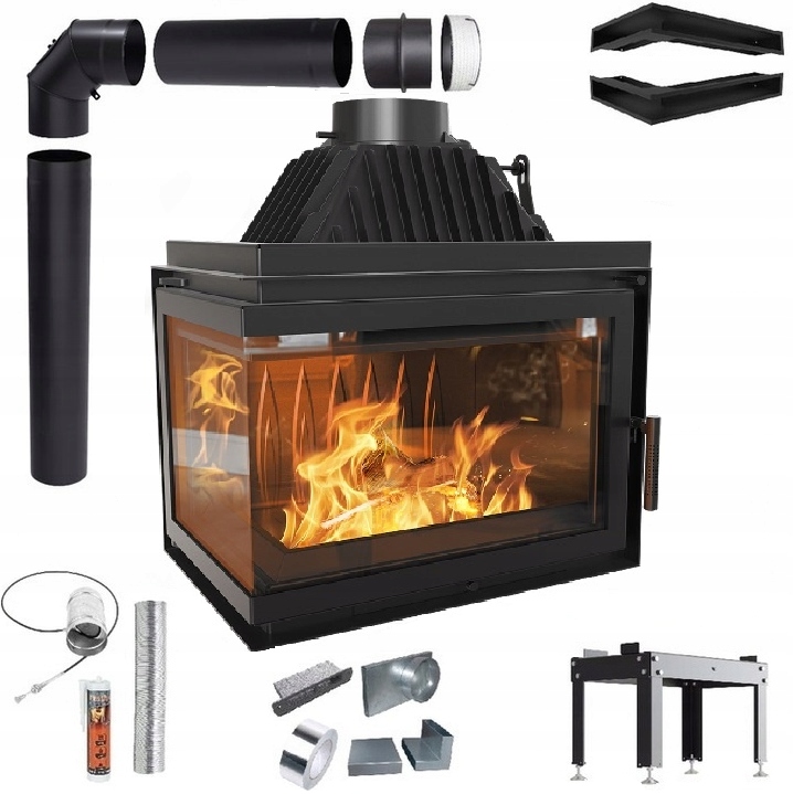 Krbová Rohová Krbová Vložka Simple 15 Levá Eko Sada Trubky Lufty