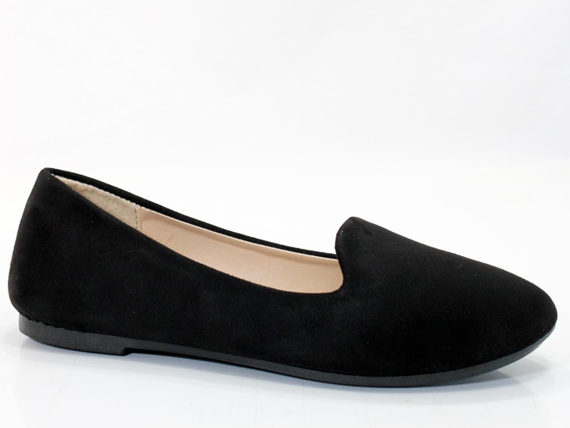 CZARNE ZAMSZOWE BALERINKI LORDSY GŁADKIE 8-1 38 Rozmiar 38