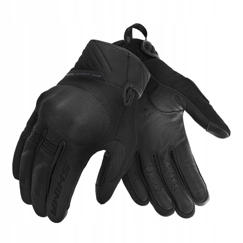 Rękawice krótkie Shima Sonic Black motocyklowe letnie męskie