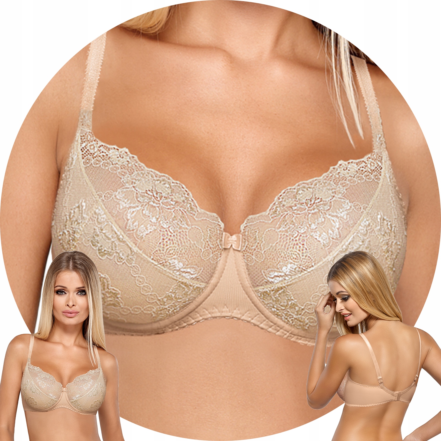 PariPari Cleo II Maxi Měkká podprsenka béžová 100B