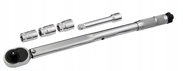 Dynamometrický Dílenský Klíč Na Kola 40-210 Nm 3 nástavce Odolný