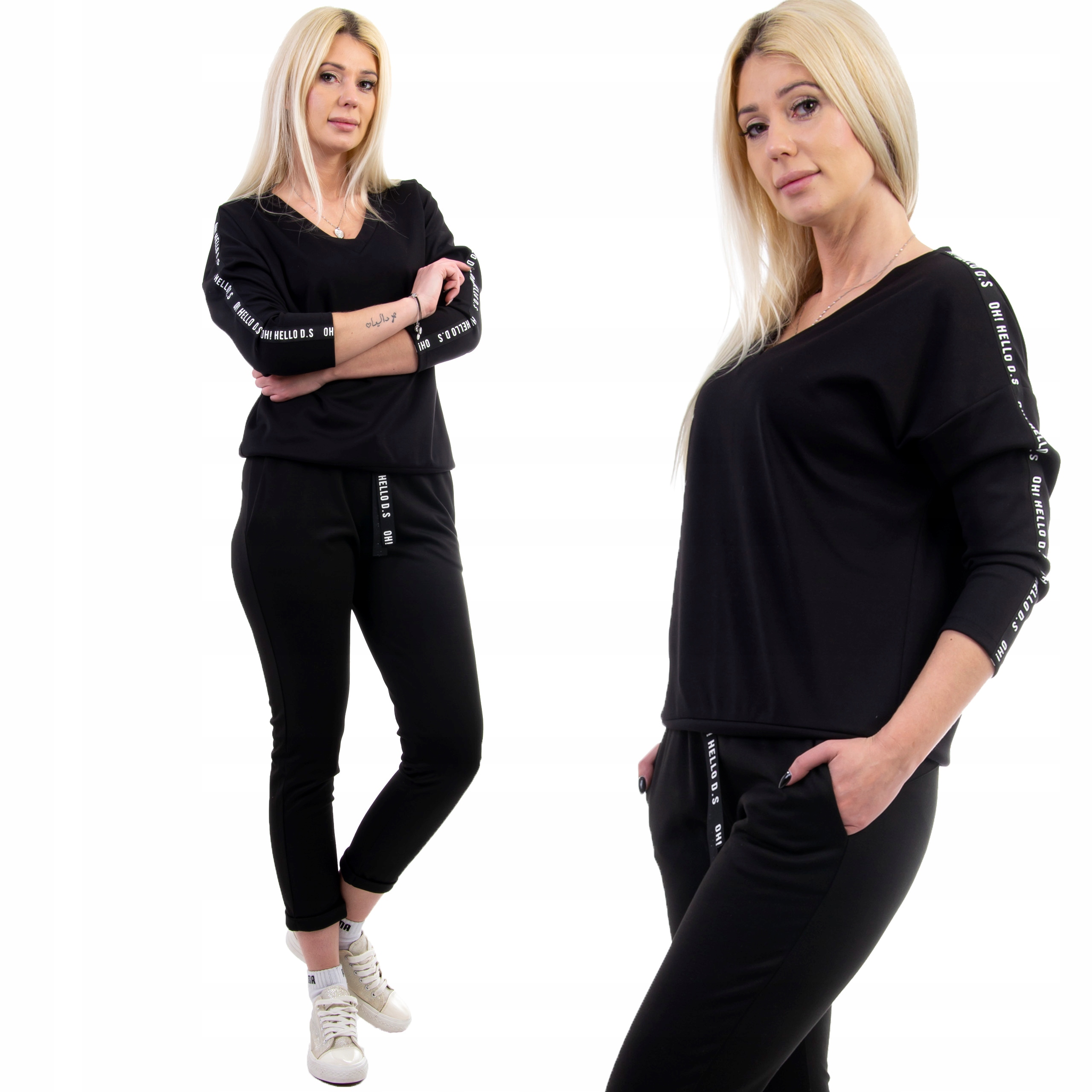 

Z191 Dres Z Lampasem W Serek Czarny r 36