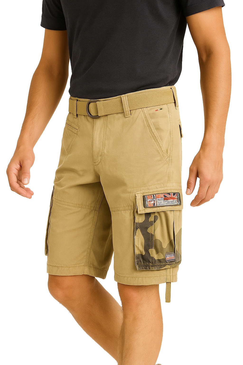 Kraťasy Geo Norway za koleno ze 100 % bavlny na léto s kapsami