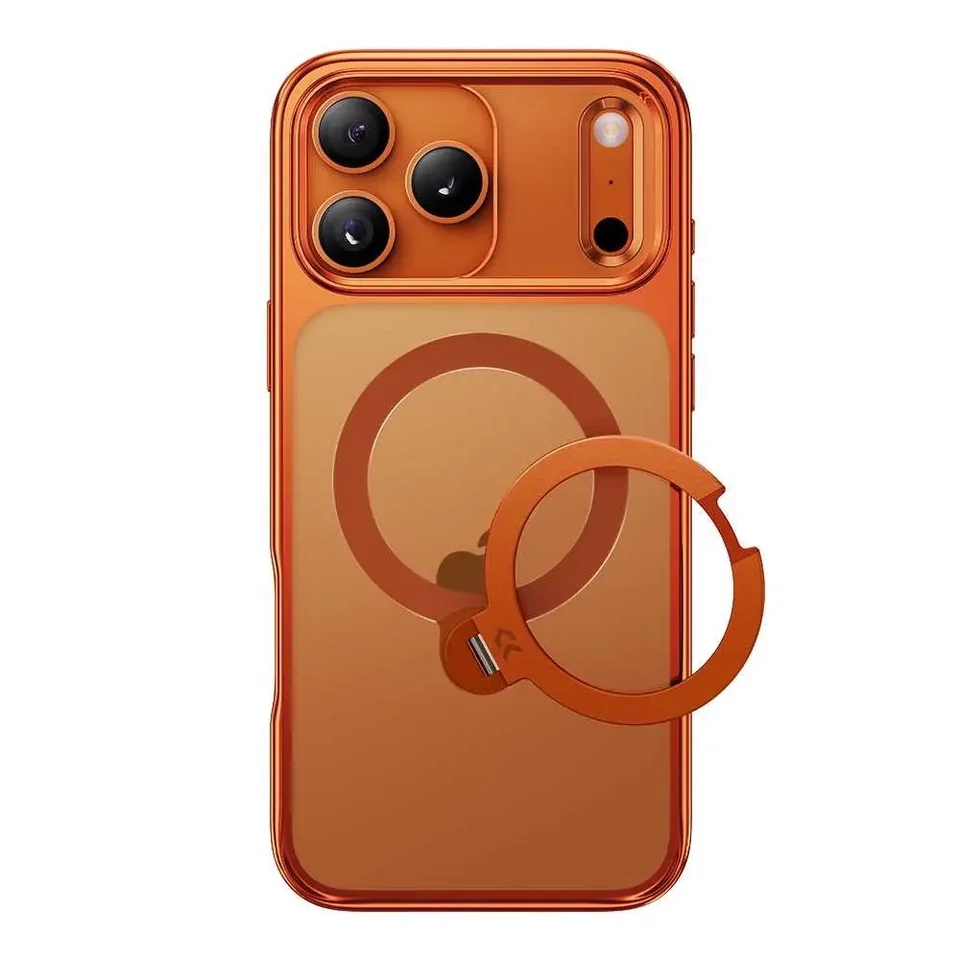 Pouzdro Casekoo Titanium Cosmic Orange Glossy pro iPhone 17 Pro MagSafe
