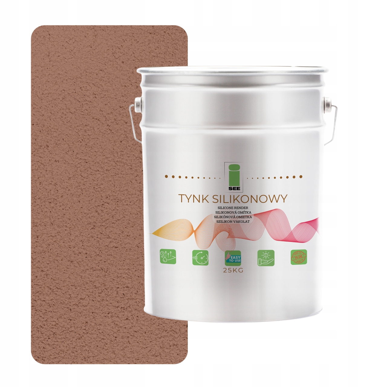 Silikónová Fasádna Omietka Vonkajšia Hnedá Bledá 1.0 MM Prémiová 25 Kg