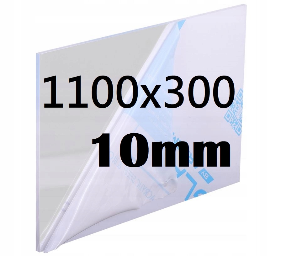 Plexi Plexi Plexi Plexa na míru 110 cm x 30 cm x 10 mm