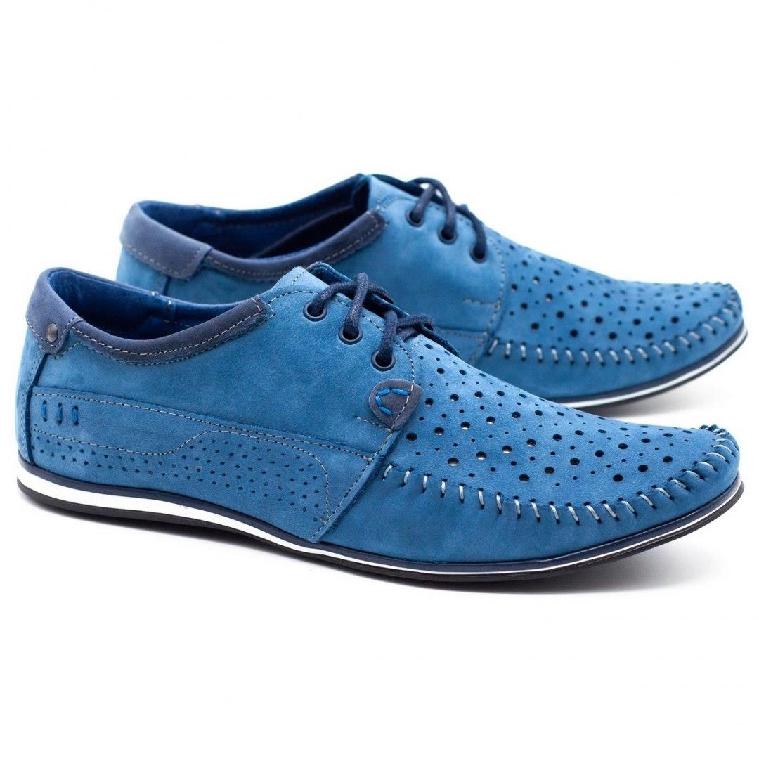 

Buty męskie skóra mokasyny 875 lato niebieskie 48