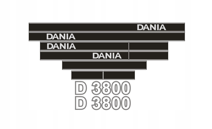 Samolepky s nálepkou Dania D 3800