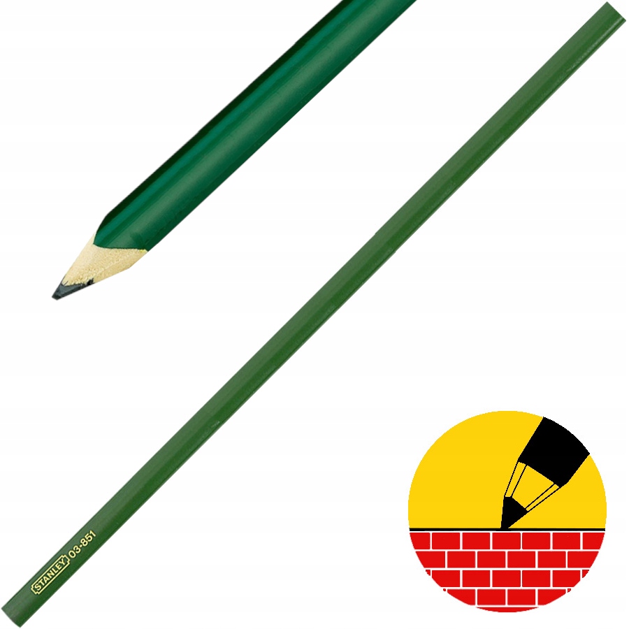 

Stanley 1-03-851 Ołówek Murarski Zielony 4H 175mm