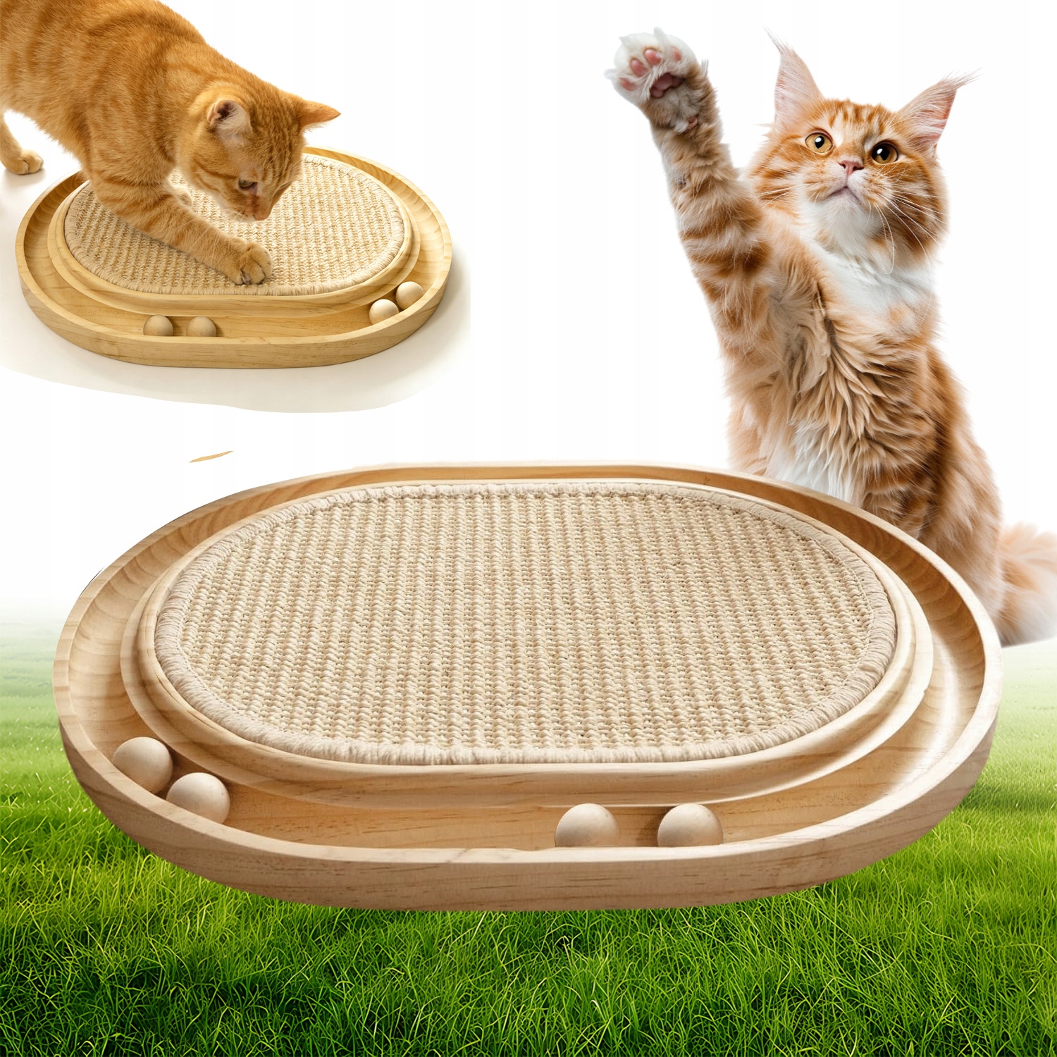 Škrabadlo Pro Kočky S 3 Koulemi Interaktivní Hračky Pro Kočky, Pevné A Odolné