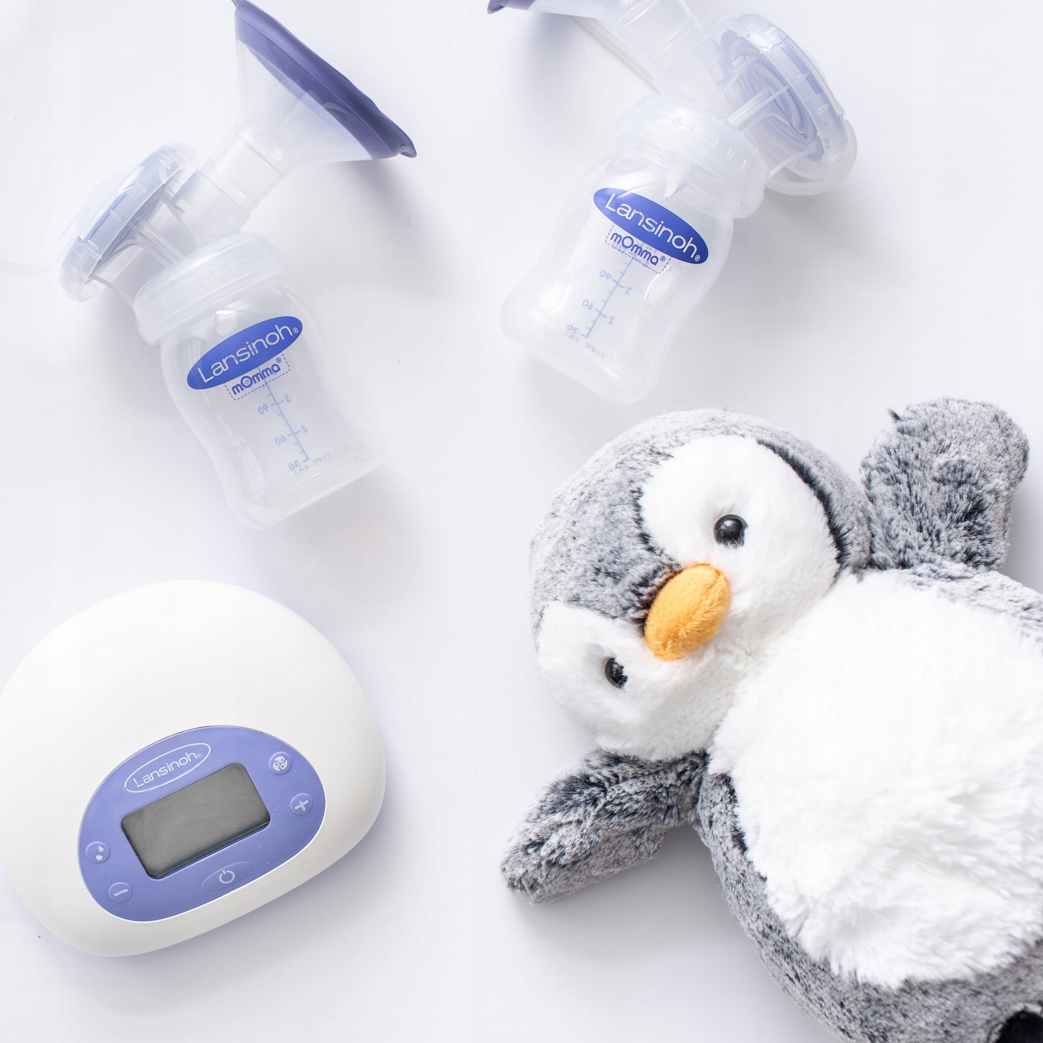 LANSINOH LAKTATOR ELEKTRYCZNY PODWÓJNY DWUFAZOWY Pojemność 160 ml