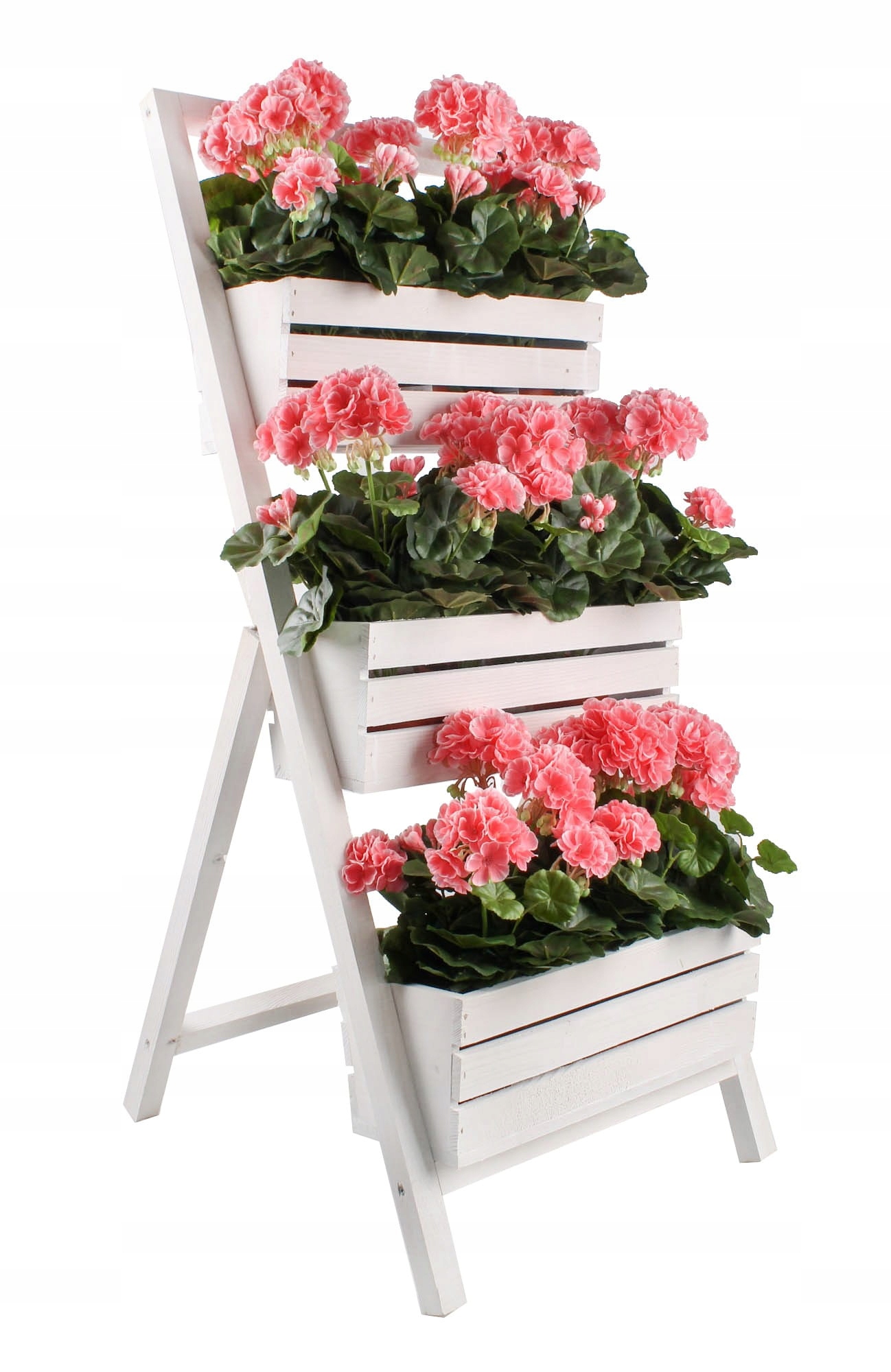 Květináč Na Tři Balkonky Bílý 46x58x105 cm