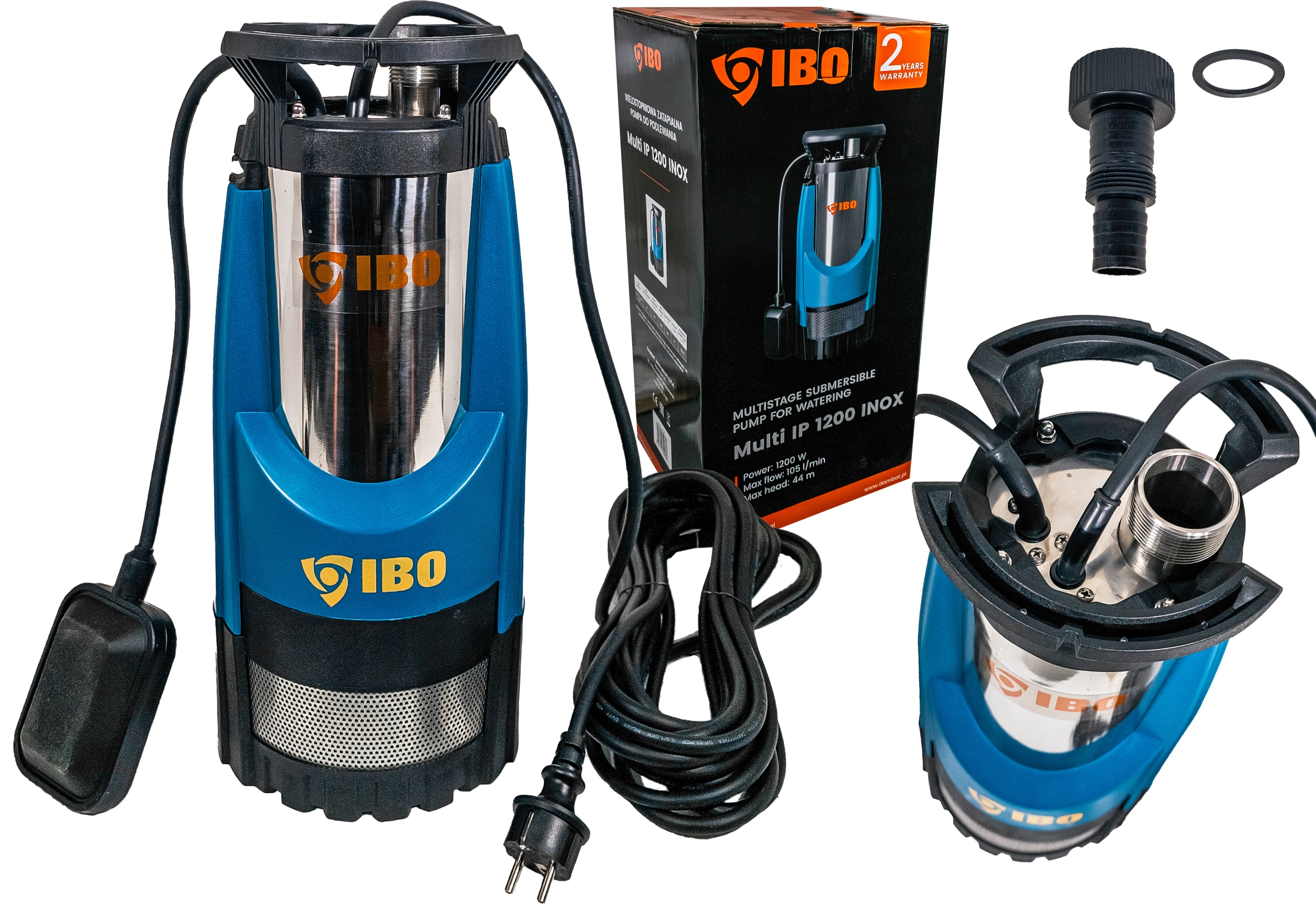 Pompa Zatapialna Multi Ip 1200 Inox Z Pływakiem Do Nawadniania Podlewania