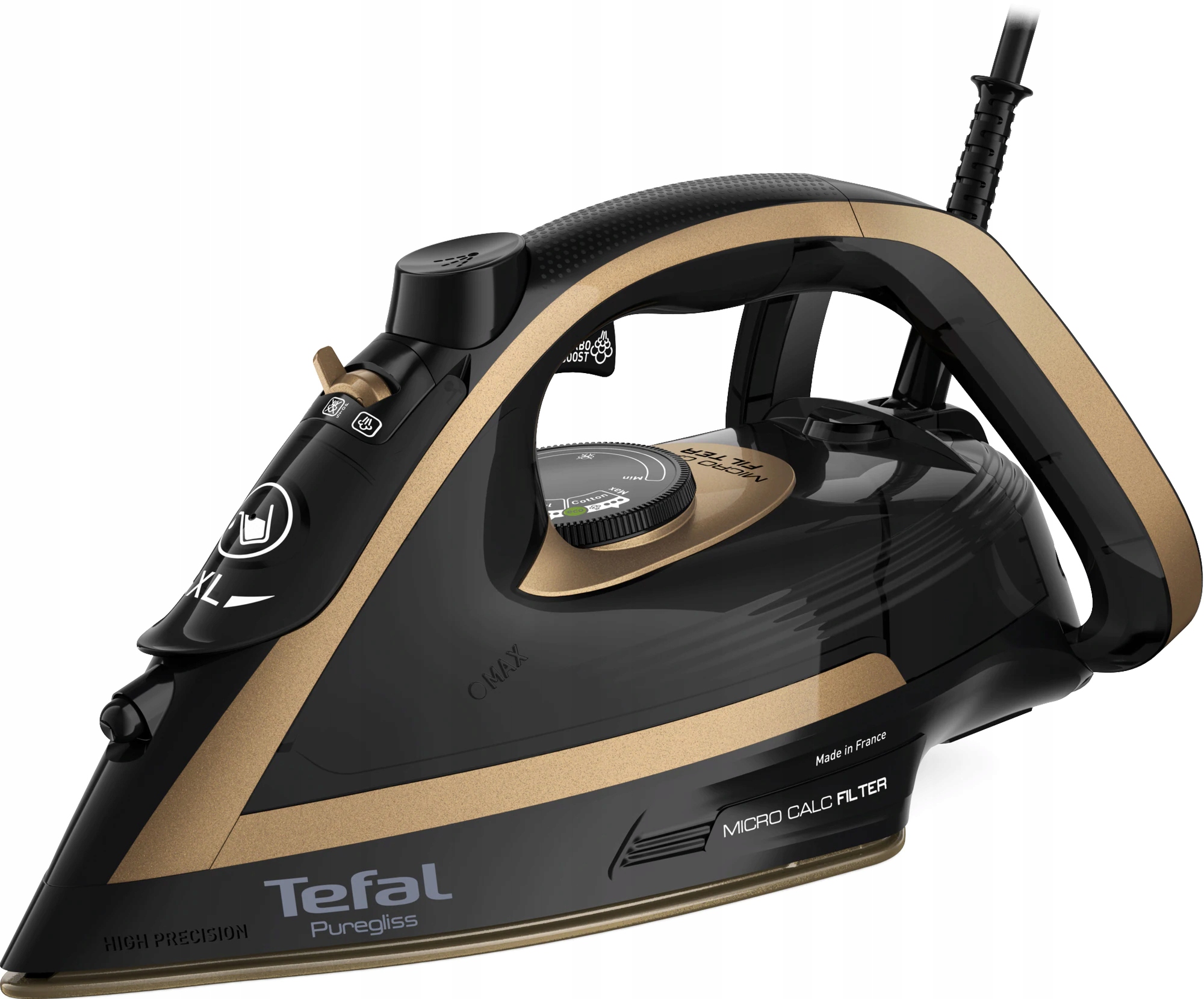 Napařovací Žehlička 3000 W s žehlicí plochou Durilium AirGlide Tefal Puregliss FV8064