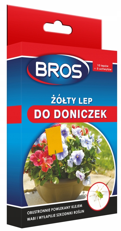 

Bros Lep do Doniczek Żółty 10 Szt