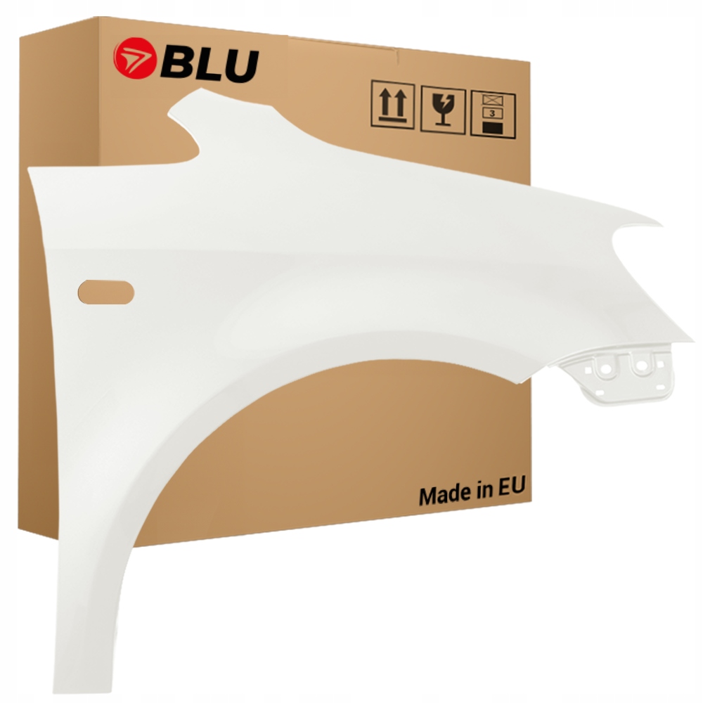 Blu Blatník Vw Caddy III 3 2K lift LB9A pravý bílý 10-15 přední s otvorem