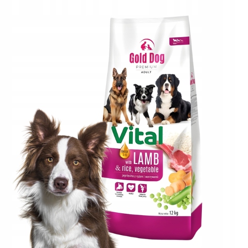 Gold Dog Premium Vital 12kg Sucha karma dla psa z jagnięciną