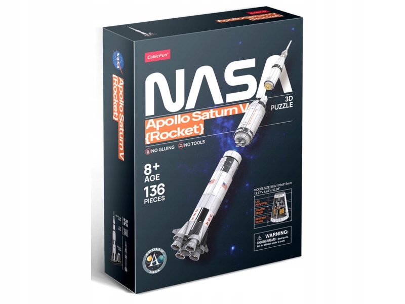 Puzzle 3D CUBIC FUN Nasa Apollo 306-DS1059H (136 elementów)